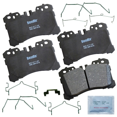 Bendix Bendix Premium Copper Free Ceramic BPR Disc Brake Pad - Front, CFC1282 CFC1282