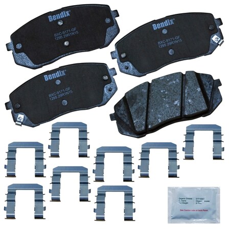 Bendix Bendix Premium Copper Free Ceramic BPR Disc Brake Pad - Front, CFC1295 CFC1295