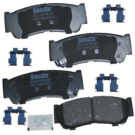 Bendix Disc Brake Pad Set 2007-2009 Hyundai Santa Fe 2.7L 3.3L, CFC1297 CFC1297