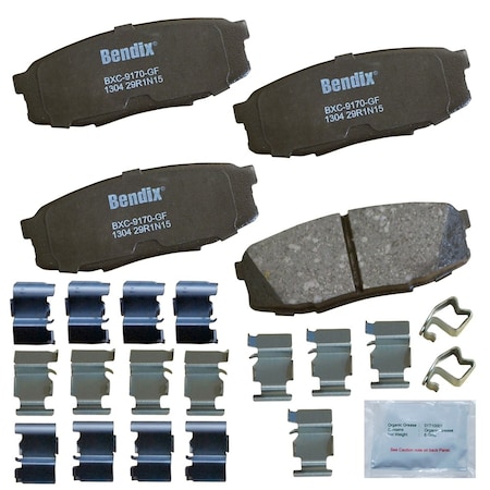 Bendix Bendix Premium Copper Free Ceramic BPR Disc Brake Pad - Rear, CFC1304 CFC1304