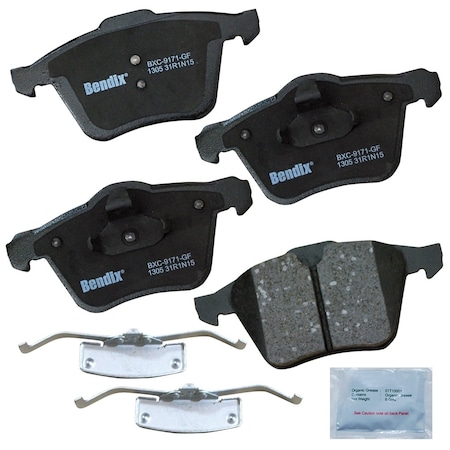 Bendix Bendix Premium Copper Free Ceramic BPR Disc Brake Pad - Front, CFC1305 CFC1305
