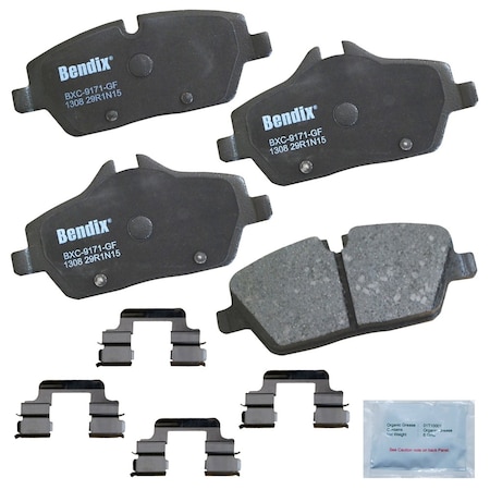 Bendix Bendix Premium Copper Free Ceramic BPR Disc Brake Pad - Front, CFC1308 CFC1308