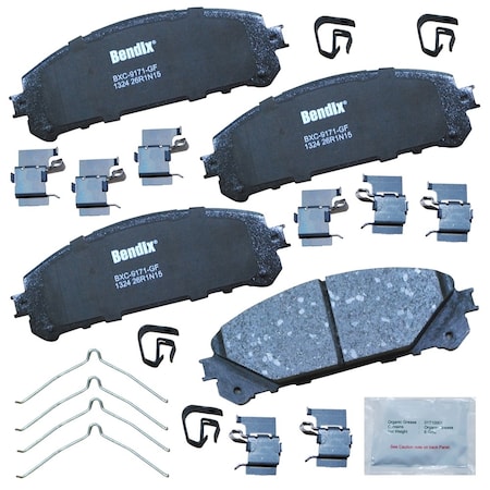 Bendix Bendix Premium Copper Free Ceramic BPR Disc Brake Pad, CFC1324 CFC1324