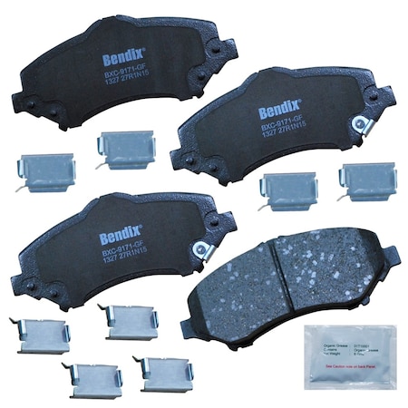 Bendix Bendix Premium Copper Free Ceramic BPR Disc Brake Pad - Front, CFC1327 CFC1327