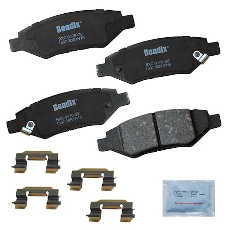 Bendix Bendix Premium Copper Free Ceramic BPR Disc Brake Pad - Rear, CFC1337 CFC1337