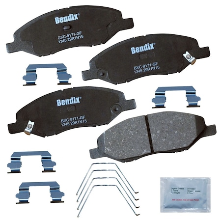 Bendix Bendix Premium Copper Free Ceramic BPR Disc Brake Pad - Front, CFC1345 CFC1345