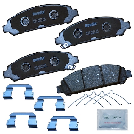 Bendix Bendix Premium Copper Free Ceramic BPR Disc Brake Pad - Front, CFC1401 CFC1401