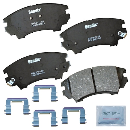 Bendix Bendix Premium Copper Free Ceramic BPR Disc Brake Pad - Front, CFC1404 CFC1404