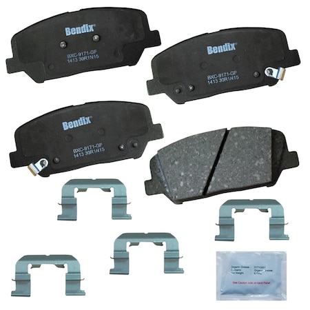Bendix Bendix Premium Copper Free Ceramic BPR Disc Brake Pad - Front, CFC1413 CFC1413