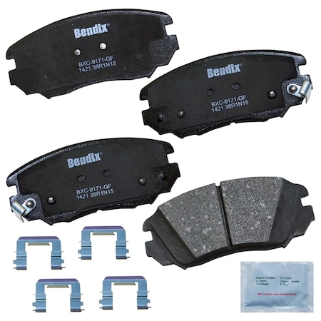 Bendix Bendix Premium Copper Free Ceramic BPR Disc Brake Pad - Front, CFC1421 CFC1421