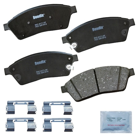 Bendix Bendix Premium Copper Free Ceramic BPR Disc Brake Pad - Front, CFC1422 CFC1422