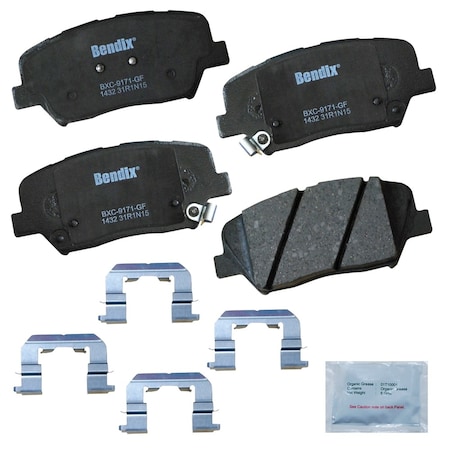 Bendix Bendix Premium Copper Free Ceramic BPR Disc Brake Pad - Front, CFC1432 CFC1432