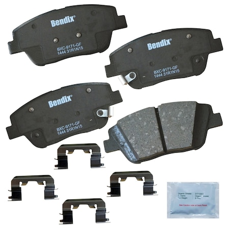 Bendix Bendix Premium Copper Free Ceramic BPR Disc Brake Pad - Front, CFC1444 CFC1444