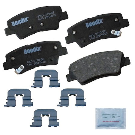 Bendix Bendix Premium Copper Free Ceramic BPR Disc Brake Pad - Rear, CFC1445 CFC1445