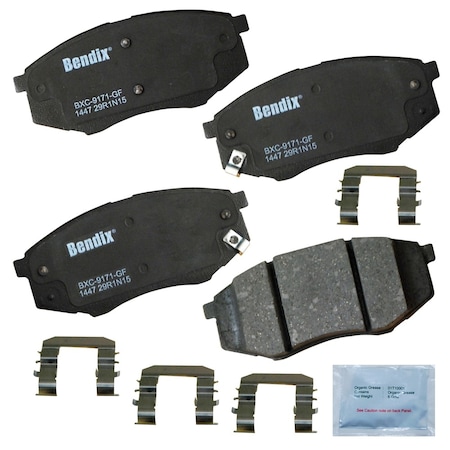 Bendix Bendix Premium Copper Free Ceramic BPR Disc Brake Pad - Front, CFC1447 CFC1447