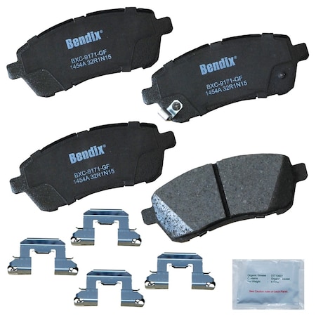 Bendix Bendix Premium Copper Free Ceramic BPR Disc Brake Pad-Front, CFC1454A CFC1454A