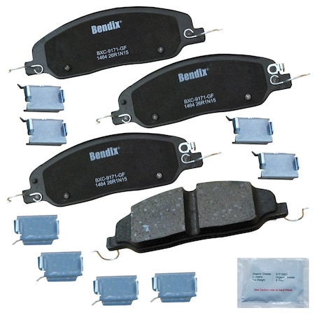 Bendix Bendix Premium Copper Free Ceramic BPR Disc Brake Pad - Front, CFC1464 CFC1464