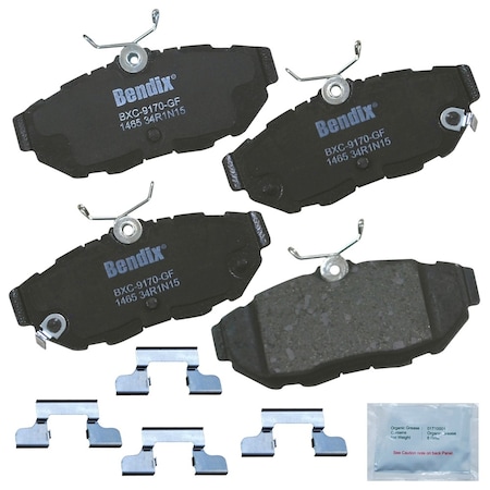 Bendix Bendix Premium Copper Free Ceramic BPR Disc Brake Pad - Rear, CFC1465 CFC1465