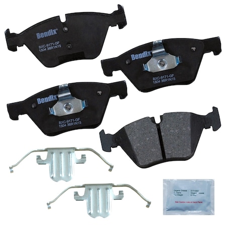 Bendix Bendix Premium Copper Free Ceramic BPR Disc Brake Pad - Front, CFC1504 CFC1504