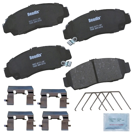 Bendix Bendix Premium Copper Free Ceramic BPR Disc Brake Pad - Front, CFC1506 CFC1506