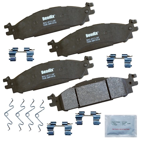 Bendix Bendix Premium Copper Free Ceramic BPR Disc Brake Pad - Front, CFC1508 CFC1508