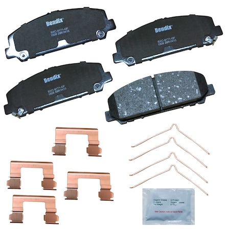 Bendix Bendix Premium Copper Free Ceramic BPR Disc Brake Pad - Front, CFC1509 CFC1509