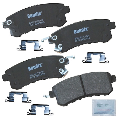 Bendix Bendix Premium Copper Free Ceramic BPR Disc Brake Pad - Rear, CFC1510 CFC1510