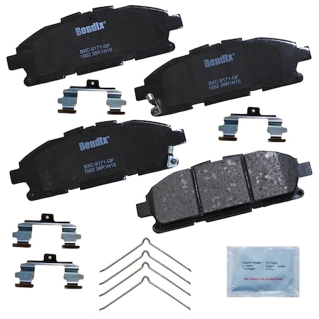 Bendix Bendix Premium Copper Free Ceramic BPR Disc Brake Pad - Front, CFC1552 CFC1552