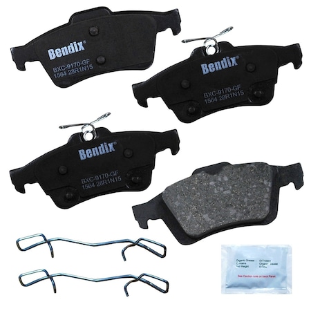 Bendix Bendix Premium Copper Free Ceramic BPR Disc Brake Pad - Rear, CFC1564 CFC1564