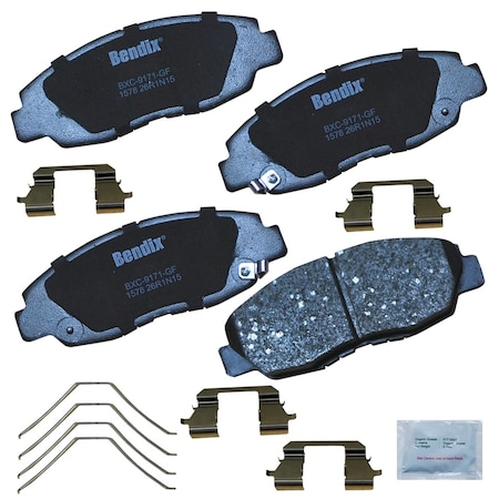 Bendix Bendix Premium Copper Free Ceramic BPR Disc Brake Pad - Front, CFC1578 CFC1578