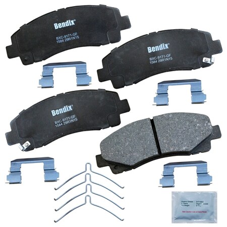 Bendix Bendix Premium Copper Free Ceramic BPR Disc Brake Pad - Front, CFC1584 CFC1584