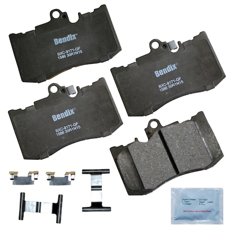 Bendix Bendix Premium Copper Free Ceramic BPR Disc Brake Pad - Front, CFC1586 CFC1586
