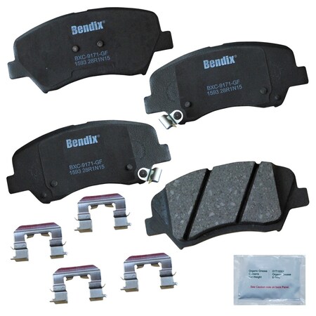 Bendix Bendix Premium Copper Free Ceramic BPR Disc Brake Pad - Front, CFC1593 CFC1593
