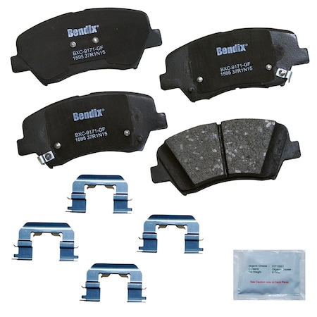 Bendix Bendix Premium Copper Free Ceramic BPR Disc Brake Pad - Front, CFC1595 CFC1595