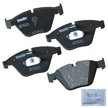 Bendix Bendix Premium Copper Free Ceramic BPR Disc Brake Pad - Front, CFC1597 CFC1597