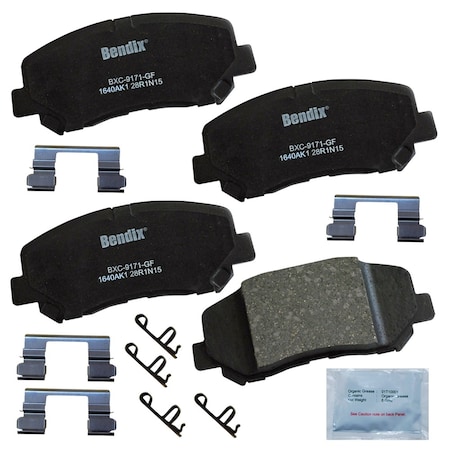 Bendix Bendix Premium Copper Free Ceramic BPR Disc Brake Pad-Front, CFC1640AK1 CFC1640AK1