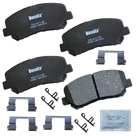 Bendix Bendix Premium Copper Free Ceramic BPR Disc Brake Pad-Front, CFC1640K1 CFC1640K1