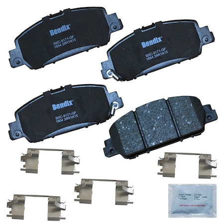 Bendix Bendix Premium Copper Free Ceramic BPR Disc Brake Pad - Front, CFC1654 CFC1654