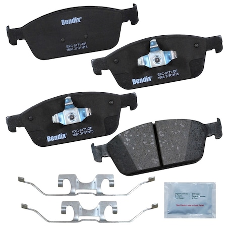 Bendix Bendix Premium Copper Free Ceramic BPR Disc Brake Pad - Front, CFC1668 CFC1668