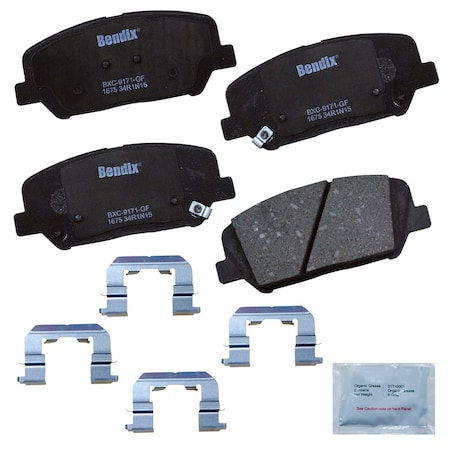 Bendix Disc Brake Pad Set 2013-2015 Hyundai Veloster 1.6L, CFC1675 CFC1675