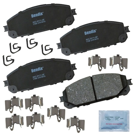 Bendix Disc Brake Pad Set 2014-2015 Jeep Cherokee 2.4L 3.2L, CFC1709 CFC1709