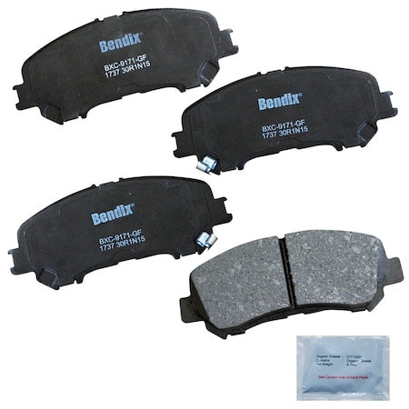 Bendix Bendix Premium Copper Free Ceramic BPR Disc Brake Pad - Front, CFC1737 CFC1737