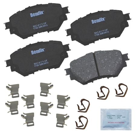 Bendix Bendix Premium Copper Free Ceramic BPR Disc Brake Pad - Front, CFC1759 CFC1759