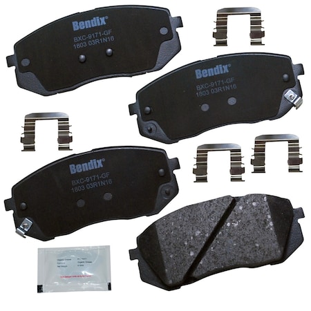 Bendix Bendix Premium Copper Free Ceramic BPR Disc Brake Pad - Front, CFC1803 CFC1803