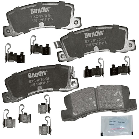 Bendix Bendix Premium Copper Free Ceramic BPR Disc Brake Pad - Rear, CFC325 CFC325