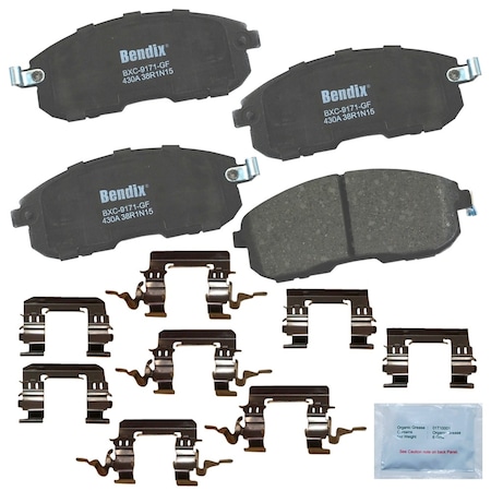 Bendix Bendix Premium Copper Free Ceramic BPR Disc Brake Pad - Front, CFC430A CFC430A