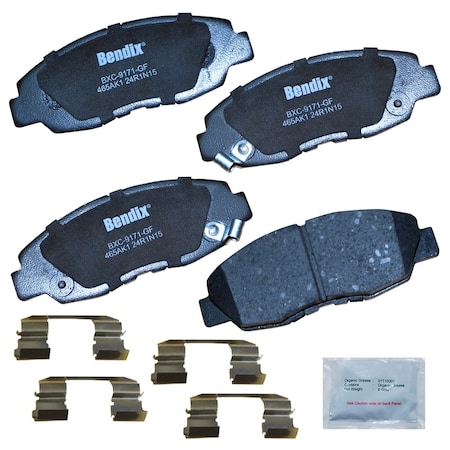Bendix Bendix Premium Copper Free Ceramic BPR Disc Brake Pad-Front, CFC465AK1 CFC465AK1