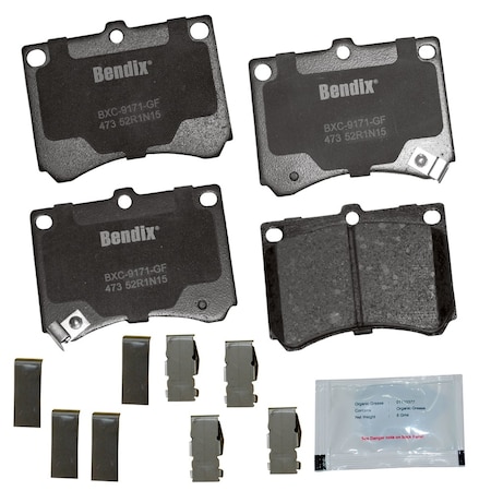 Bendix Bendix Premium Copper Free Ceramic BPR Disc Brake Pad - Front, CFC473 CFC473