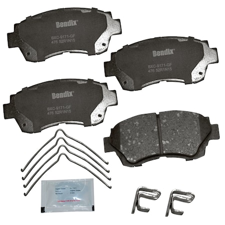 Bendix Bendix Premium Copper Free Ceramic BPR Disc Brake Pad - Front, CFC476 CFC476