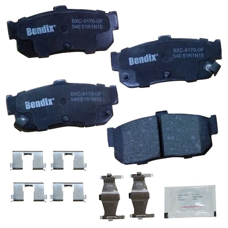 Bendix Bendix Premium Copper Free Ceramic BPR Disc Brake Pad - Rear, CFC540 CFC540